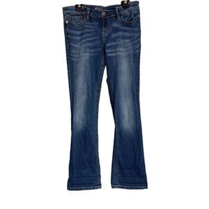MEK Denim Jeans Womens Size 32 Dark Wash Blue Harrison Slim Leg Bootcut Stretch